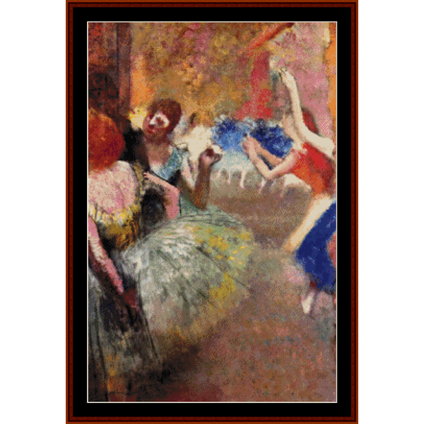 Counted Cross Stitch Pattern by Cross Stitch Collectibles depicting a ballet scene with multiple characters in a colorful setting
