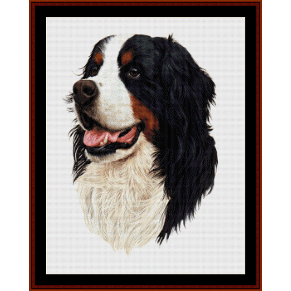 Counted Cross Stitch Pattern by Cross Stitch Collectibles depicting a Bernese Mountain Dog