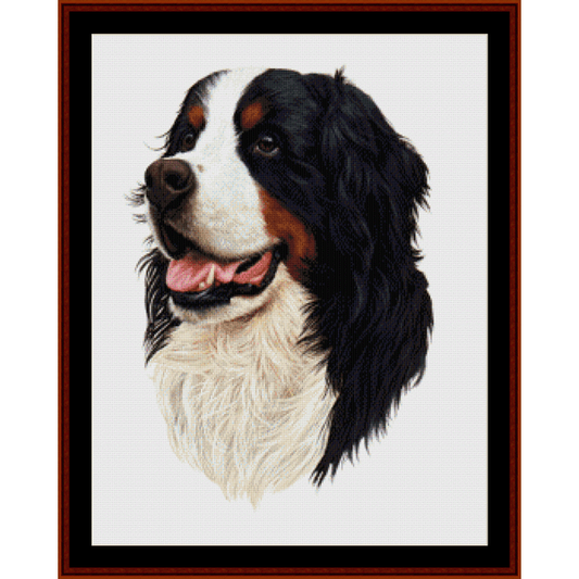 Counted Cross Stitch Pattern by Cross Stitch Collectibles depicting a Bernese Mountain Dog