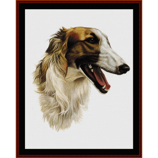 Counted Cross Stitch Pattern by Cross Stitch Collectibles depicting a Borzoi dog