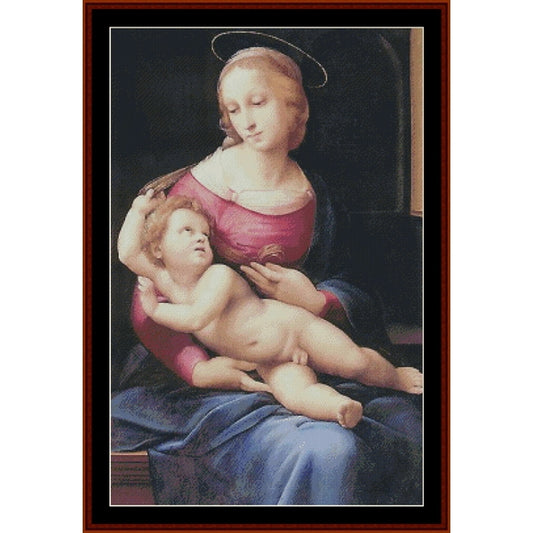 Counted Cross Stitch Pattern by Cross Stitch Collectibles of a classical painting featuring a woman holding a child