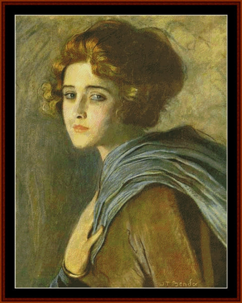 Counted Cross Stitch Pattern by Cross Stitch Collectibles  - Portrait of a woman with a soft, blurred background