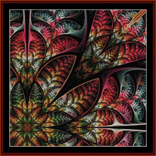 Colorful abstract fractal Counted Cross Stitch Pattern by Cross Stitch Collectibles with intricate patterns