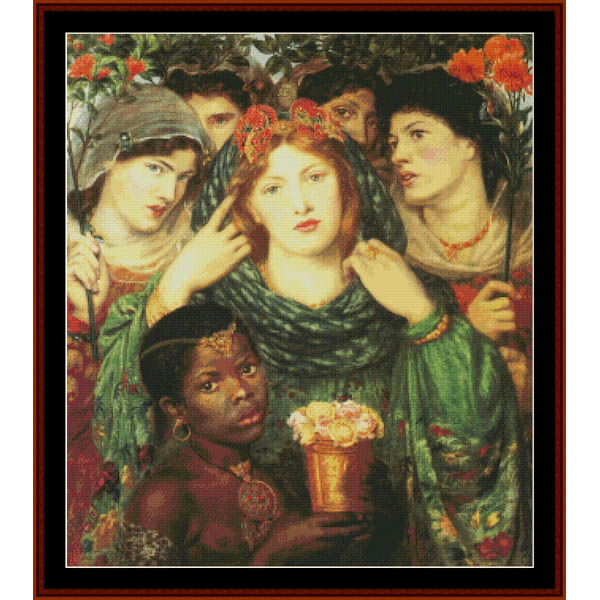 Counted Cross Stitch Pattern – The Beloved by D.G. Rossetti - Cross Stitch Collectibles