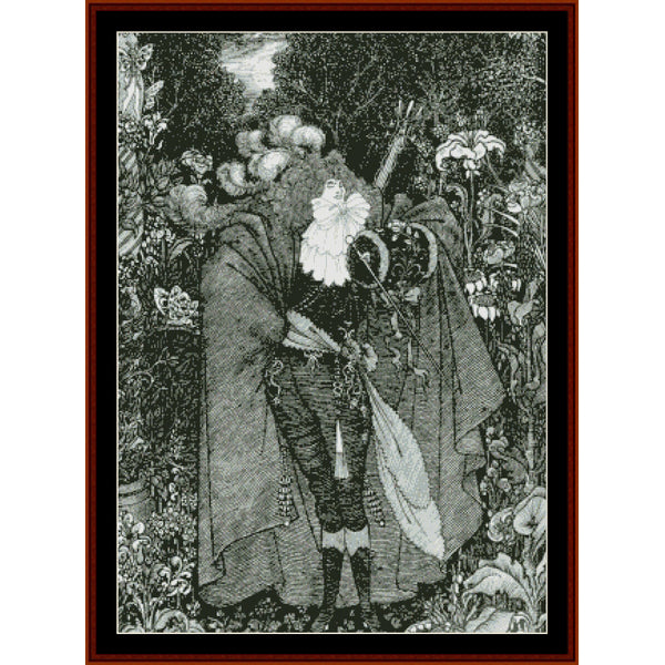 Counted Cross Stitch Pattern: A Nightpiece, 1894 by Aubrey Beardsley – Cross Stitch Collectibles