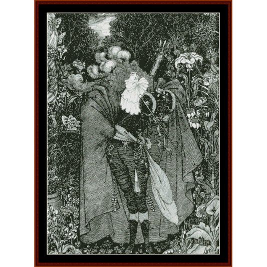 Counted Cross Stitch Pattern: A Nightpiece, 1894 by Aubrey Beardsley – Cross Stitch Collectibles