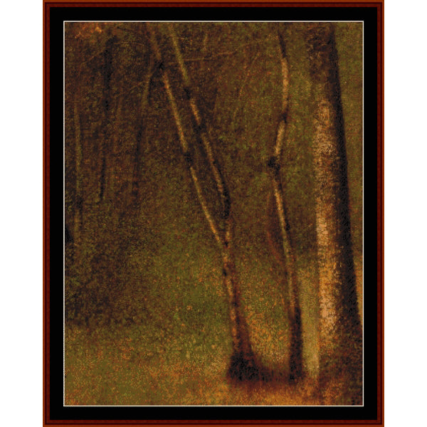 Counted Cross Stitch Pattern by Cross Stitch Collectibles - Abstract art with brown and green tones
