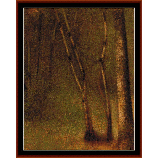 Counted Cross Stitch Pattern by Cross Stitch Collectibles - Abstract art with brown and green tones