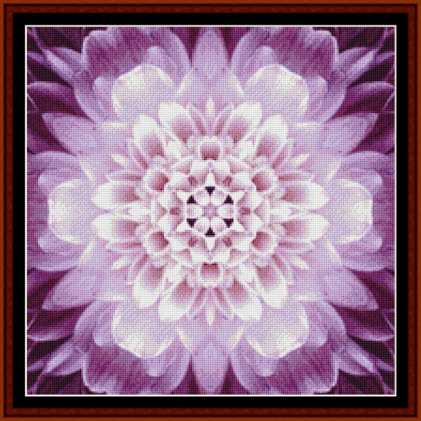 Counted Cross Stitch Pattern by Cross Stitch Collectibles of a pink flower