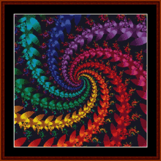 Colorful spiral Counted Cross Stitch Pattern by Cross Stitch Collectibles