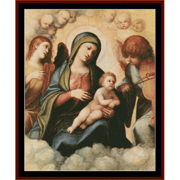 Counted Cross Stitch Pattern: Madonna & Child with Angels by Correggio – Cross Stitch Collectibles