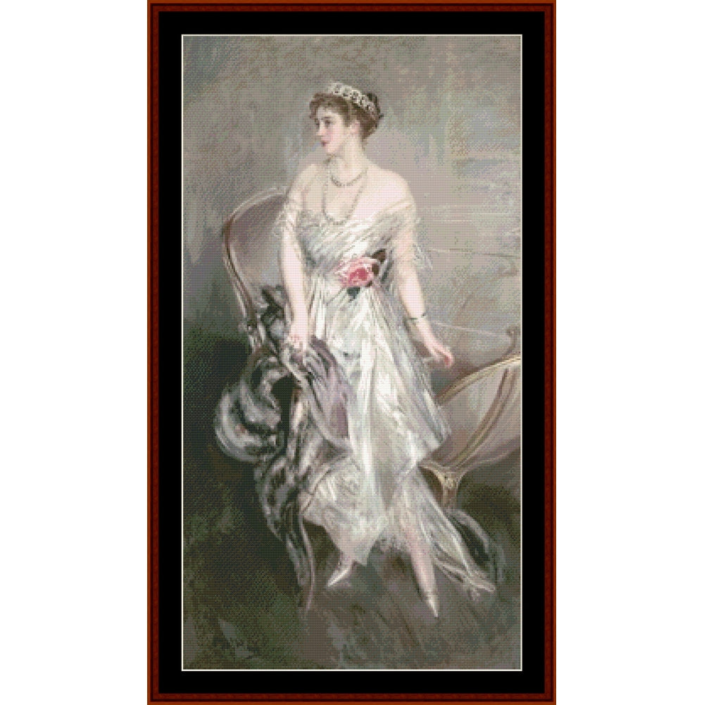 Counted Cross Stitch Pattern - Princess Anastasia by Giovanni Boldini - Cross Stitch Collectibles