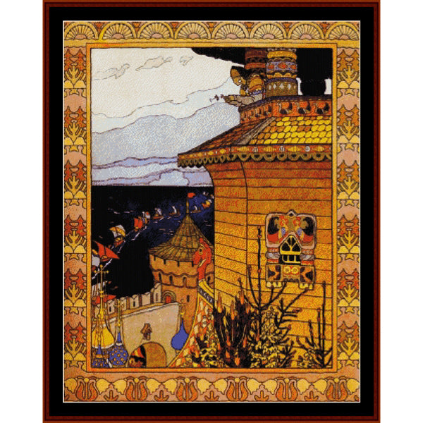 Counted Cross Stitch Pattern - Princess in the Tower by Ivan Bilbin - Cross Stitch Collectibles
