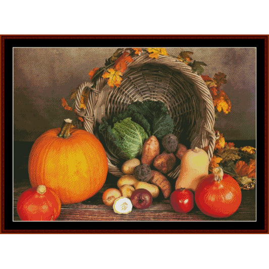 Counted Cross Stitch Pattern – Autumn Harvest - Cross Stitch Collectibles