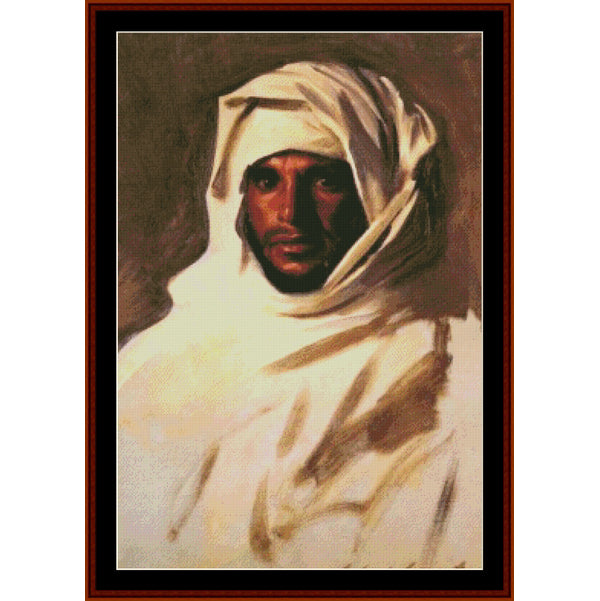Counted Cross Stitch Pattern: Bedouin Arab by John Singer Sargent - Cross Stitch Collectibles