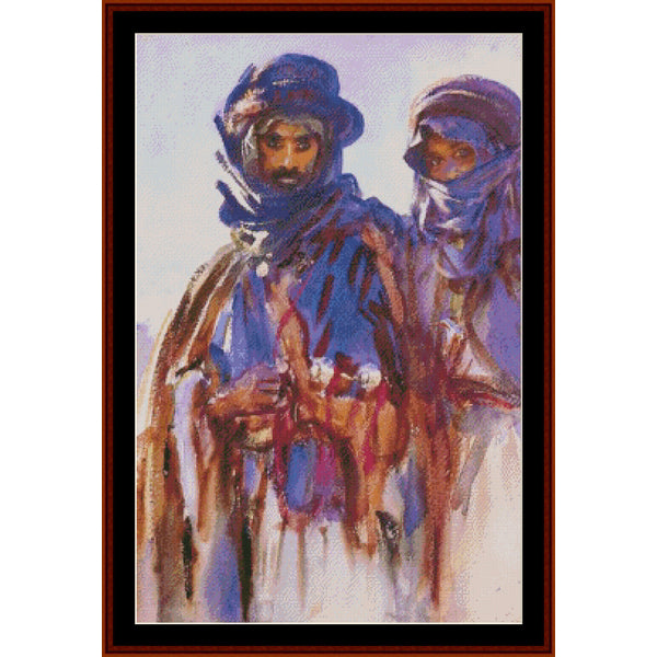 Counted Cross Stitch Pattern: Bedouins by John Singer Sargent - Cross Stitch Collectibles