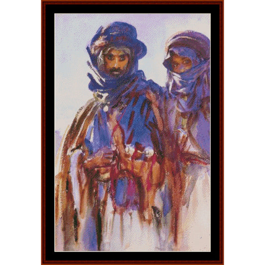 Counted Cross Stitch Pattern: Bedouins by John Singer Sargent - Cross Stitch Collectibles