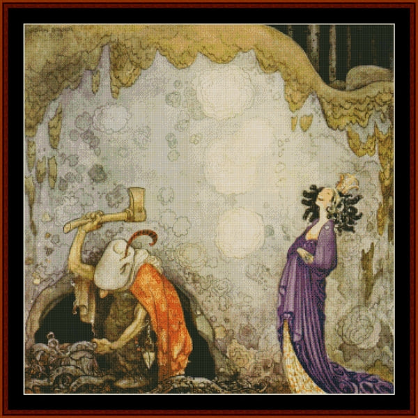 Counted Cross Stitch Pattern: Bianca Marias Changeling by John Bauer - Cross Stitch Collectibles