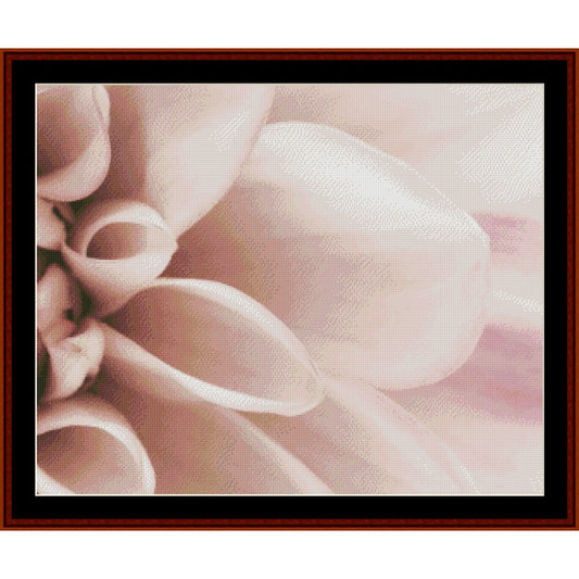 Counted Cross Stitch Pattern – Blooming Dahlia, Floral - Cross Stitch Collectibles
