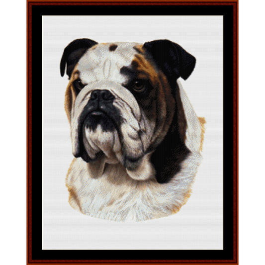 Counted Cross Stitch Pattern by Cross Stitch Collectibles depicting a Bulldog's face 