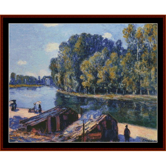 Counted Cross Stitch Pattern – Cabins Along the Loing - Cross Stitch Collectibles