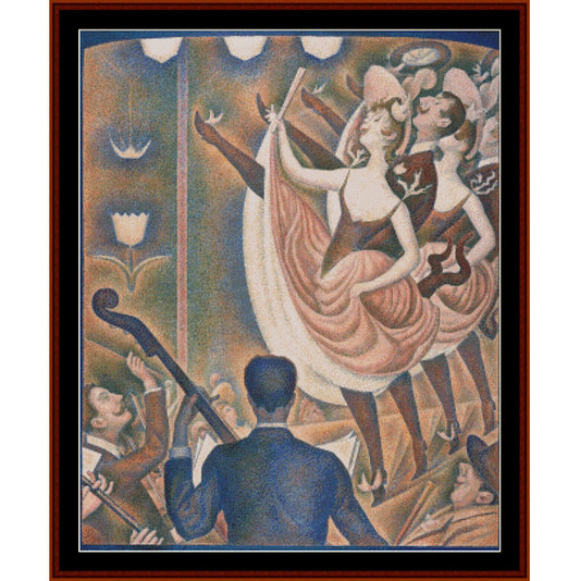 Counted Cross Stitch Pattern by Cross Stitch Collectibles of dancers in a circus setting with a crowd watching.