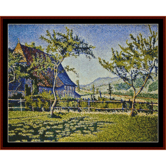 Counted Cross Stitch Pattern – Comblat Castle by Paul Signac - Cross Stitch Collectibles