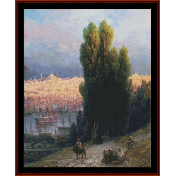 Counted Cross Stitch Pattern – Constantinople, 1880 by Ivan Aivazovsky - Cross Stitch Collectibles