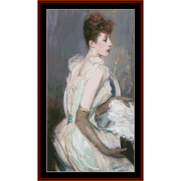 Counted Cross Stitch Pattern – Countess Leusse by Giovanni Boldini - Cross Stitch Collectibles