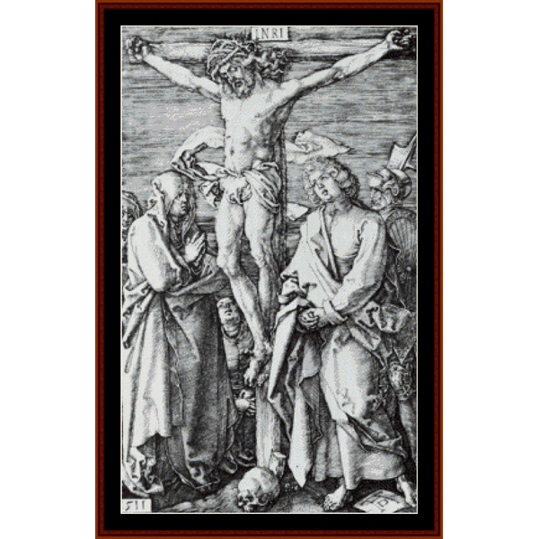 Counted Cross Stitch Pattern by Cross Stitch Collectibles depicting the Crucifixion by Albrecht Durer