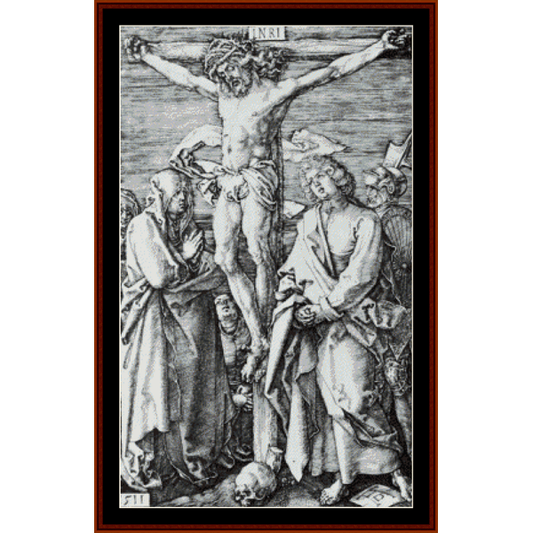 Counted Cross Stitch Pattern by Cross Stitch Collectibles depicting the Crucifixion by Albrecht Durer