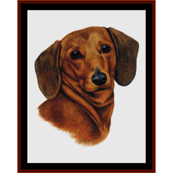 Counted Cross Stitch Pattern by Cross Stitch Collectibles depicting a dachshund