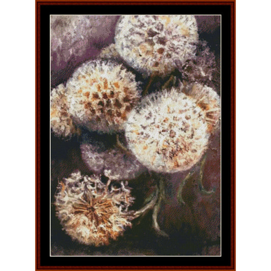 Counted Cross Stitch Pattern by Cross Stitch Collectibles depicting a Close-up of dried flowers.