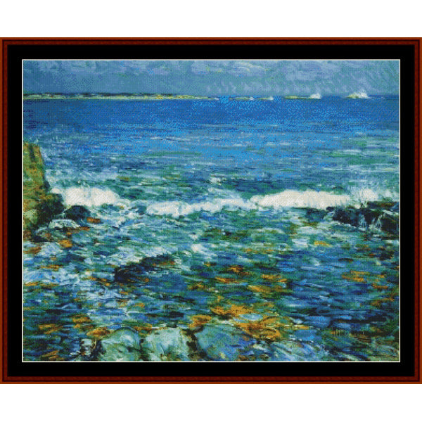 Counted Cross Stitch Pattern – Duck Island from Appledore by Frederick Childe-Hassam 