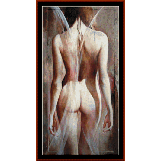 Counted Cross Stitch Pattern by Cross Stitch Collectibles  depicting a nude figure with dragonfly wings
