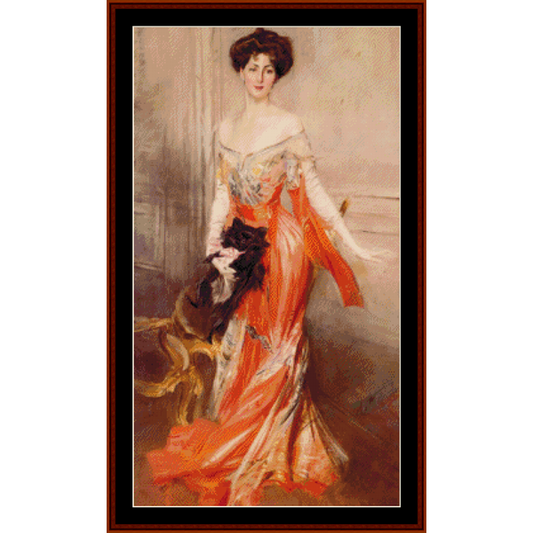 Counted Cross Stitch Pattern by Cross Stitch Collectibles  depicting a woman in an elegant dress