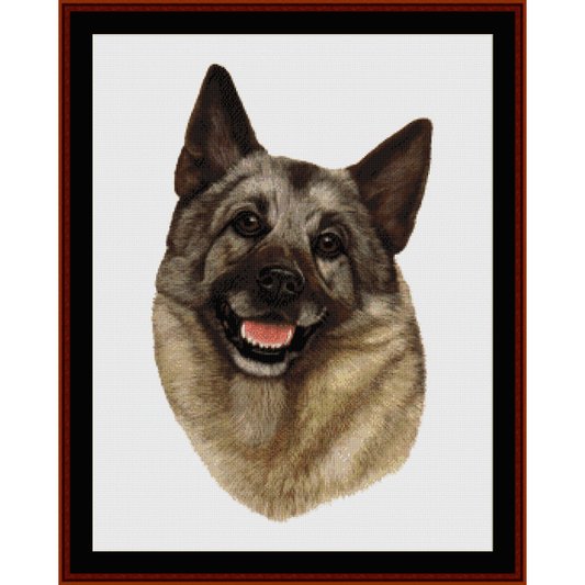 Counted Cross Stitch Pattern by Cross Stitch Collectibles depicting the image of an elkhound 