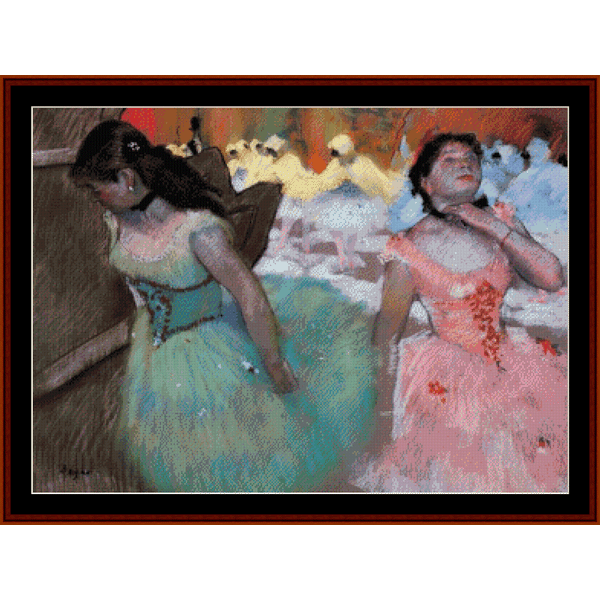 Counted Cross Stitch Pattern by Cross Stitch Collectibles depicting ballet dancers