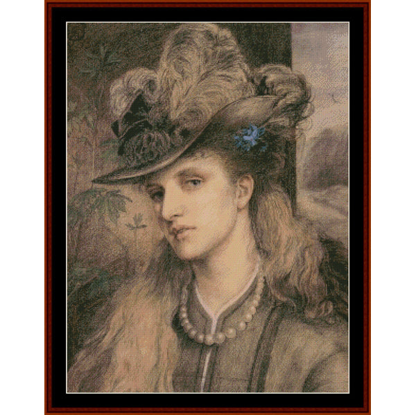 Counted Cross Stitch Pattern – Fashionable Lady by Emma Sandys - Cross Stitch Collectibles