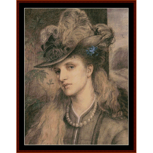 Counted Cross Stitch Pattern – Fashionable Lady by Emma Sandys - Cross Stitch Collectibles