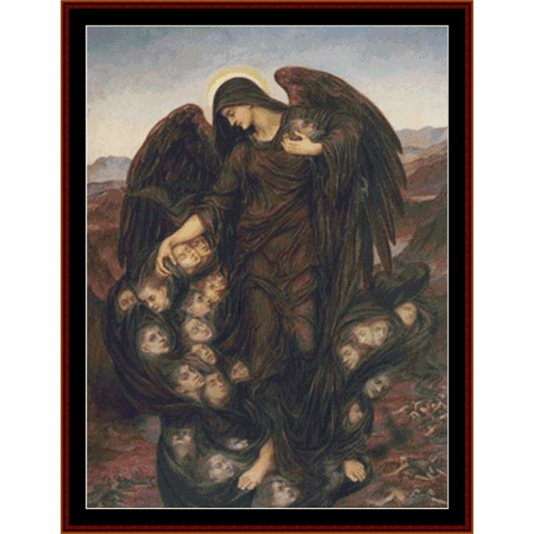 Counted Cross Stitch Pattern by Cross Stitch Collectibles of an angel with wings and multiple faces