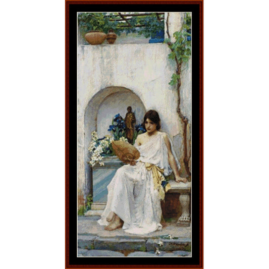 Flora – J.W. Waterhouse pdf counted cross stitch pattern
