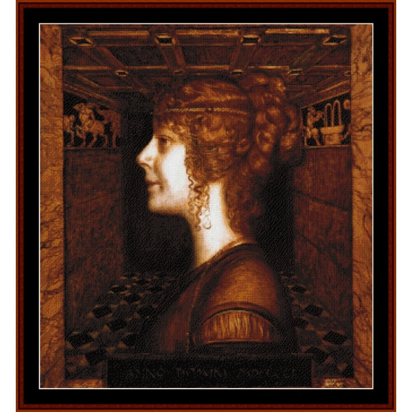 Counted Cross Stitch Pattern by Cross Stitch Collectibles of a classical portrait 