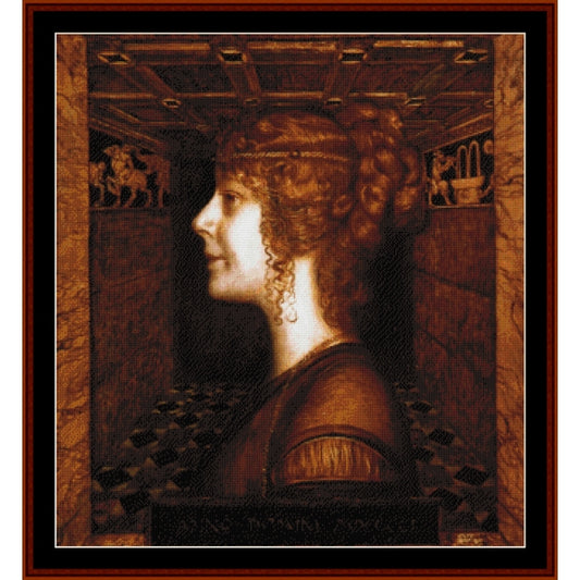 Counted Cross Stitch Pattern by Cross Stitch Collectibles of a classical portrait 