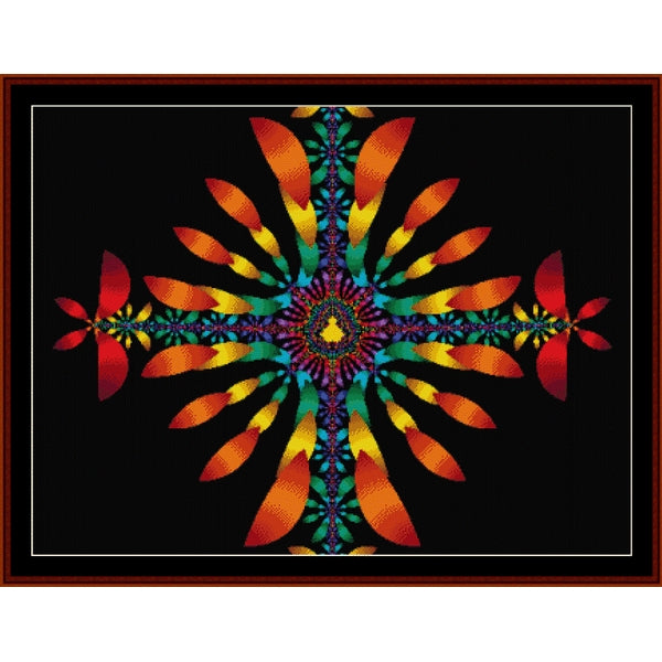 Colorful abstract Counted Cross Stitch Pattern by Cross Stitch Collectibles