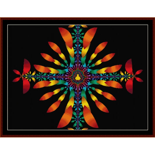 Colorful abstract Counted Cross Stitch Pattern by Cross Stitch Collectibles
