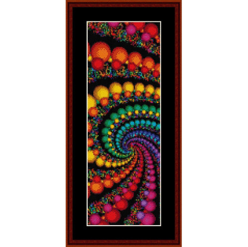 Colorful spiral Counted Cross Stitch Pattern by Cross Stitch Collectibles