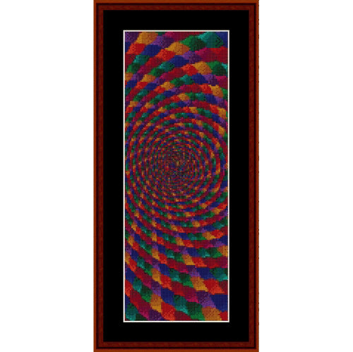 Colorful spiral Counted Cross Stitch Pattern by Cross Stitch Collectibles