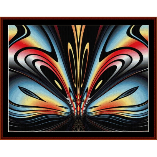 Abstract Counted Cross Stitch Pattern by Cross Stitch Collectibles with vibrant colors 