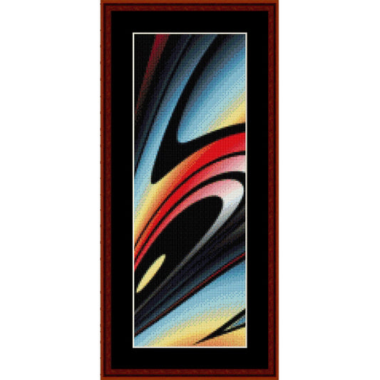 Abstract Counted Cross Stitch Pattern by Cross Stitch Collectibles with colorful swirls